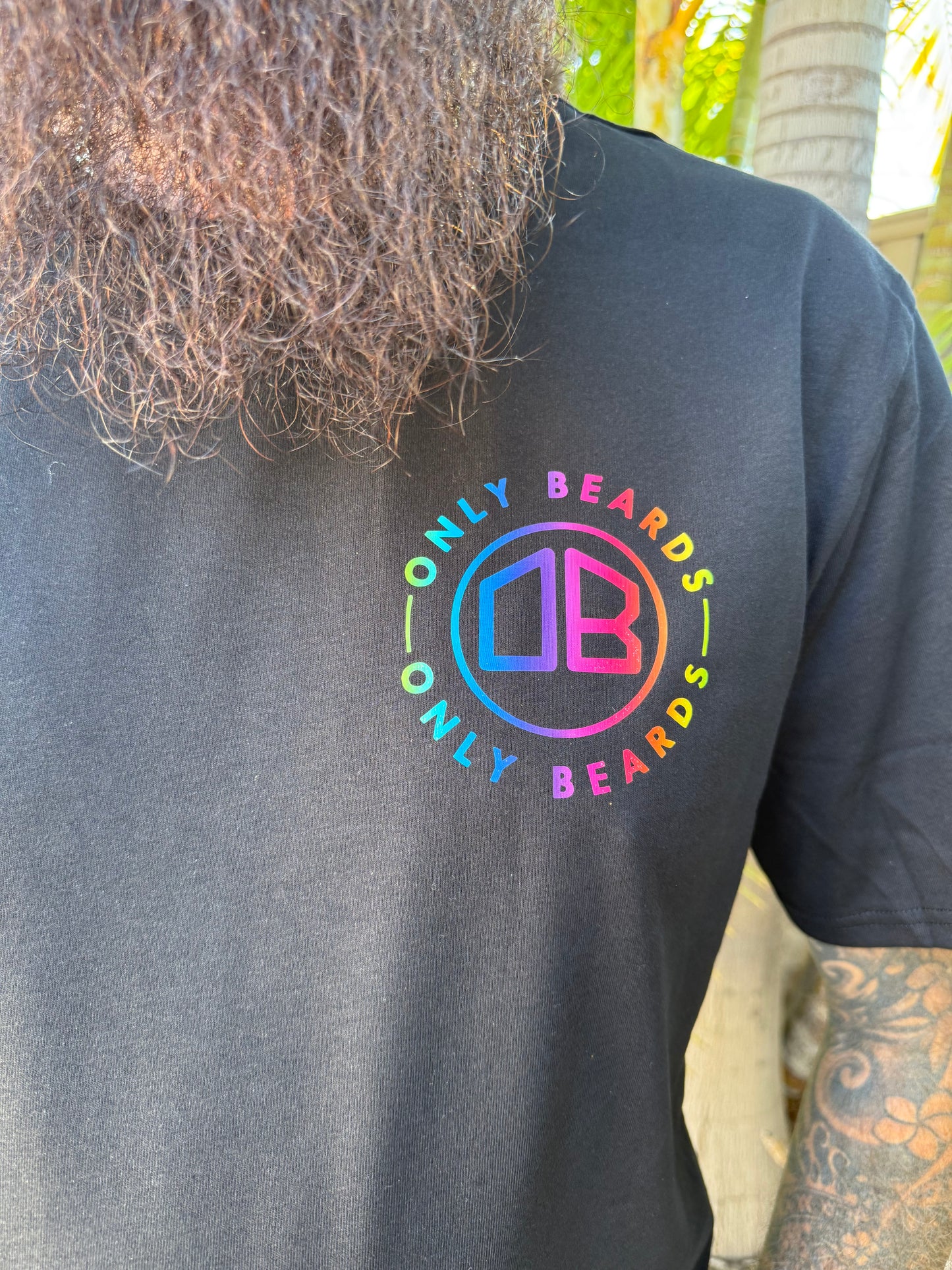 OnlyBeards Round Rainbow - short sleeve tee
