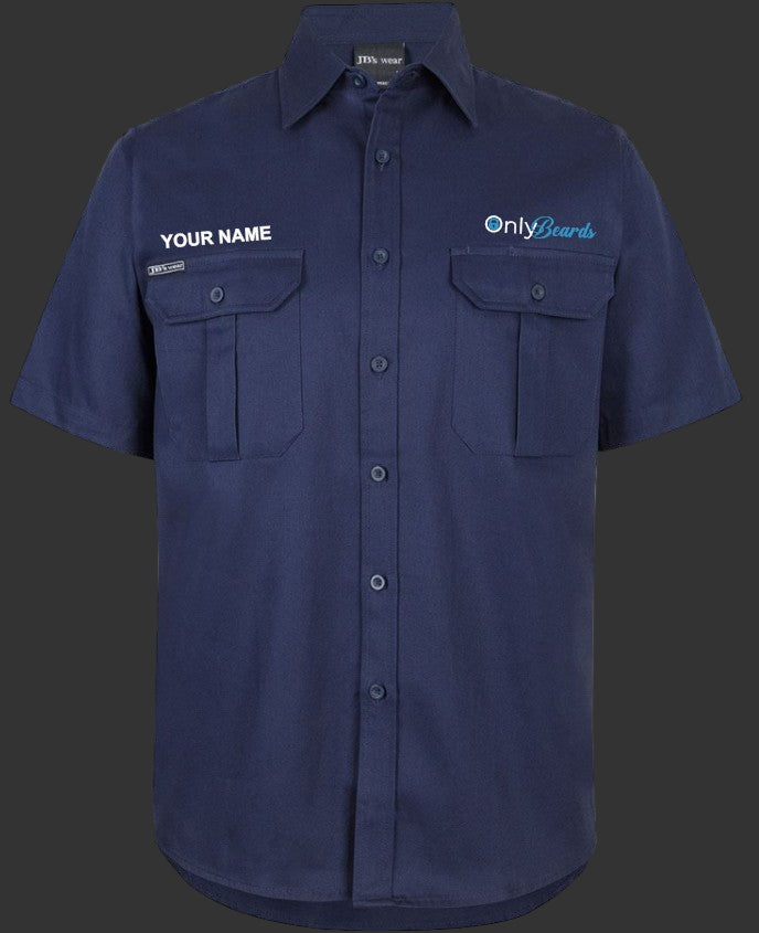 Only Beards - Cotton Drill Work Shirt (short sleeved)
