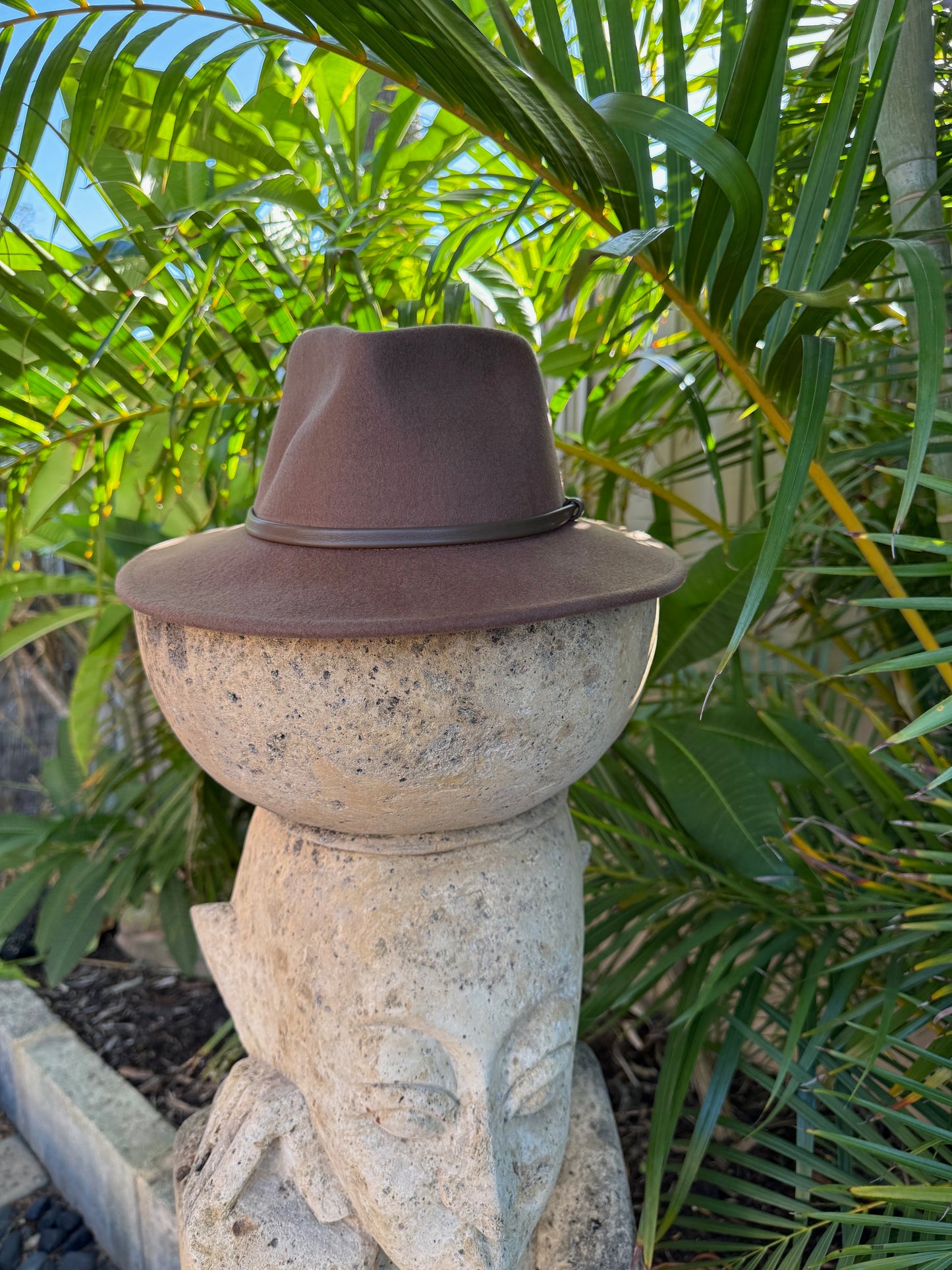 100% Wool Hat - Tan