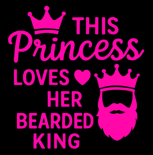 Kids Tee - This Princess loves her Bearded King