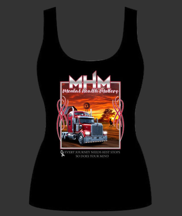 Only Truckies - MHM Mental Health Matter (ladies tank & cami)