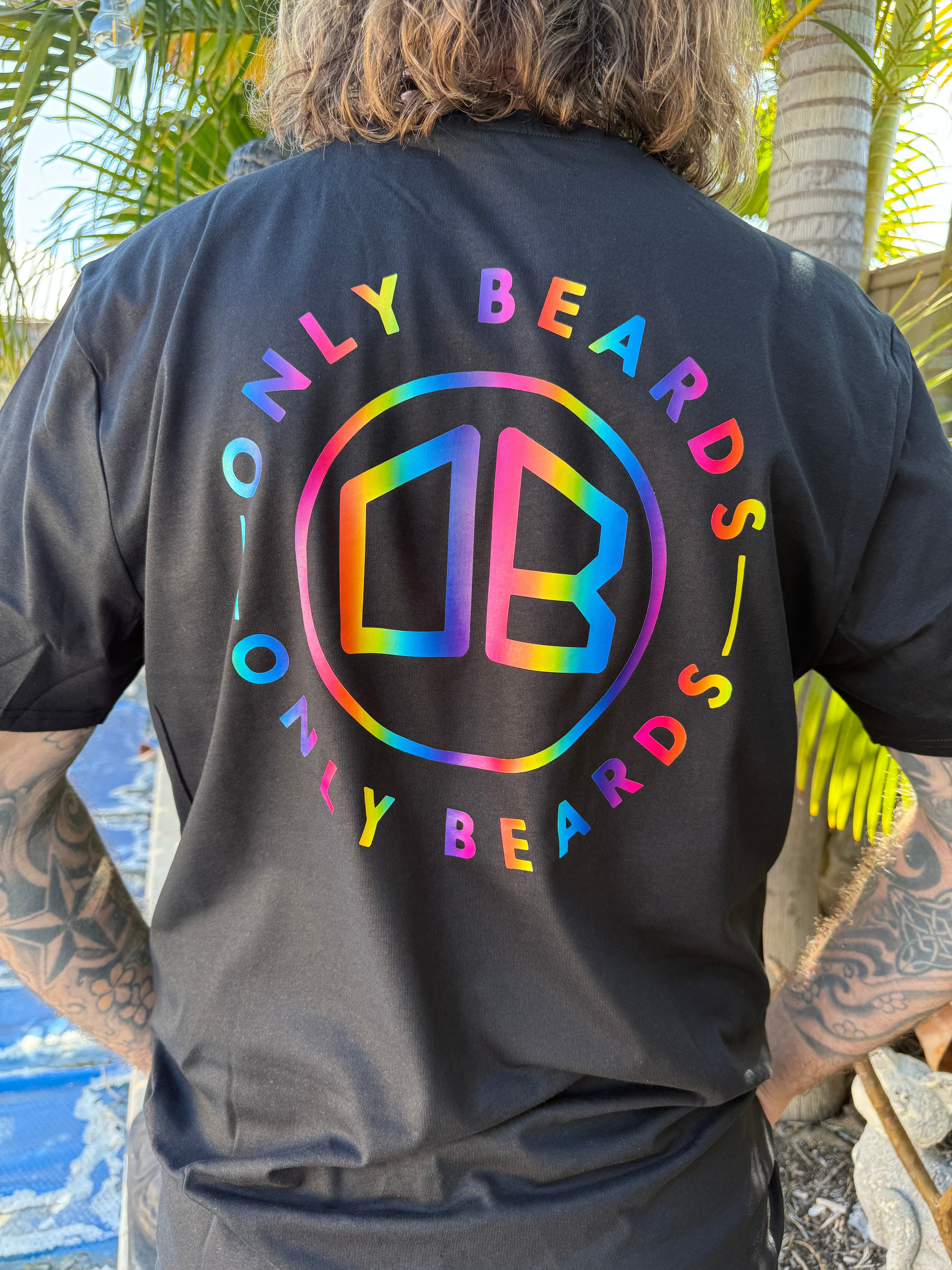 OnlyBeards Round Rainbow - short sleeve tee