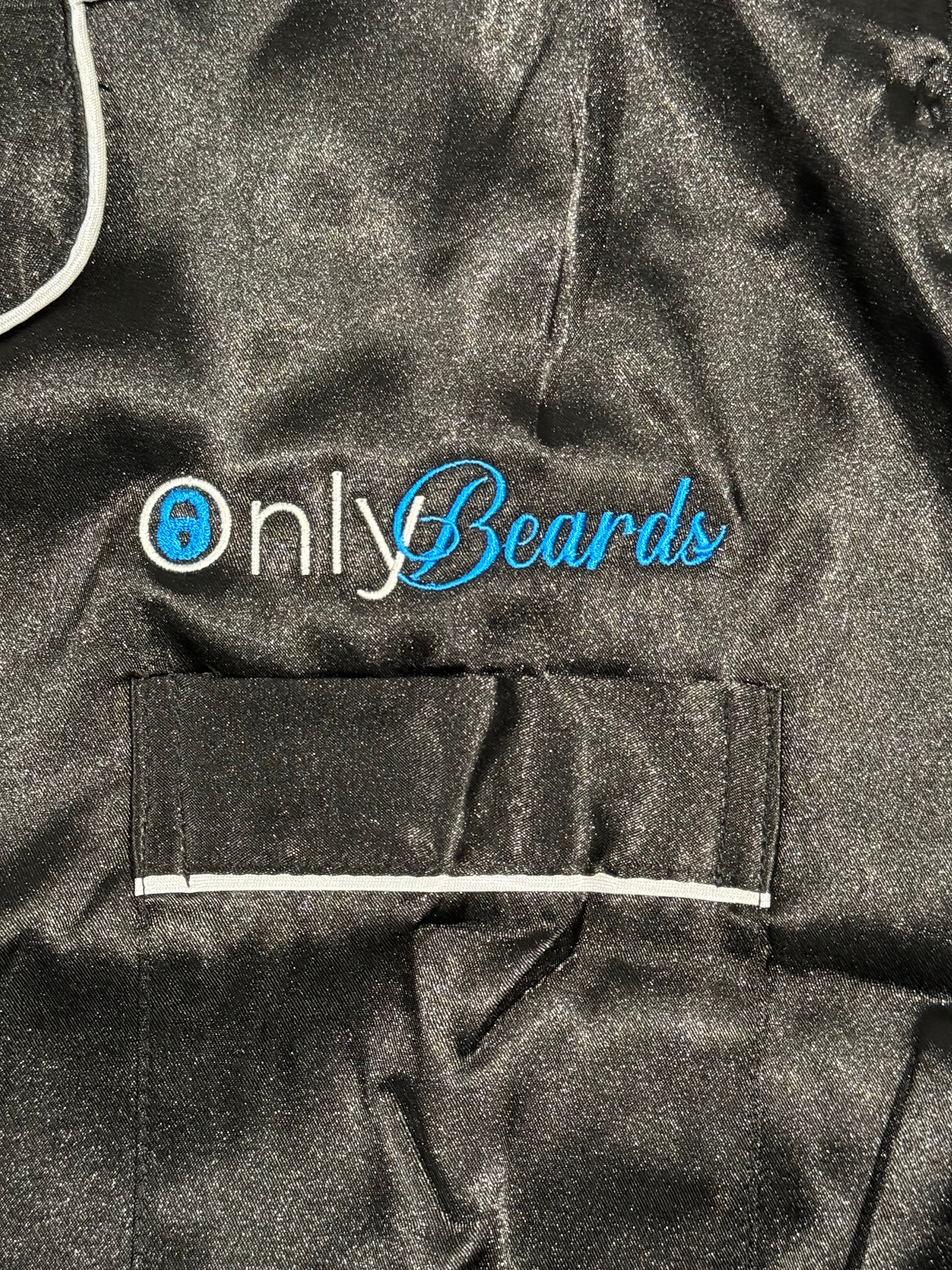 Only Beards Satin Pyjama Set – Black (Ladies)