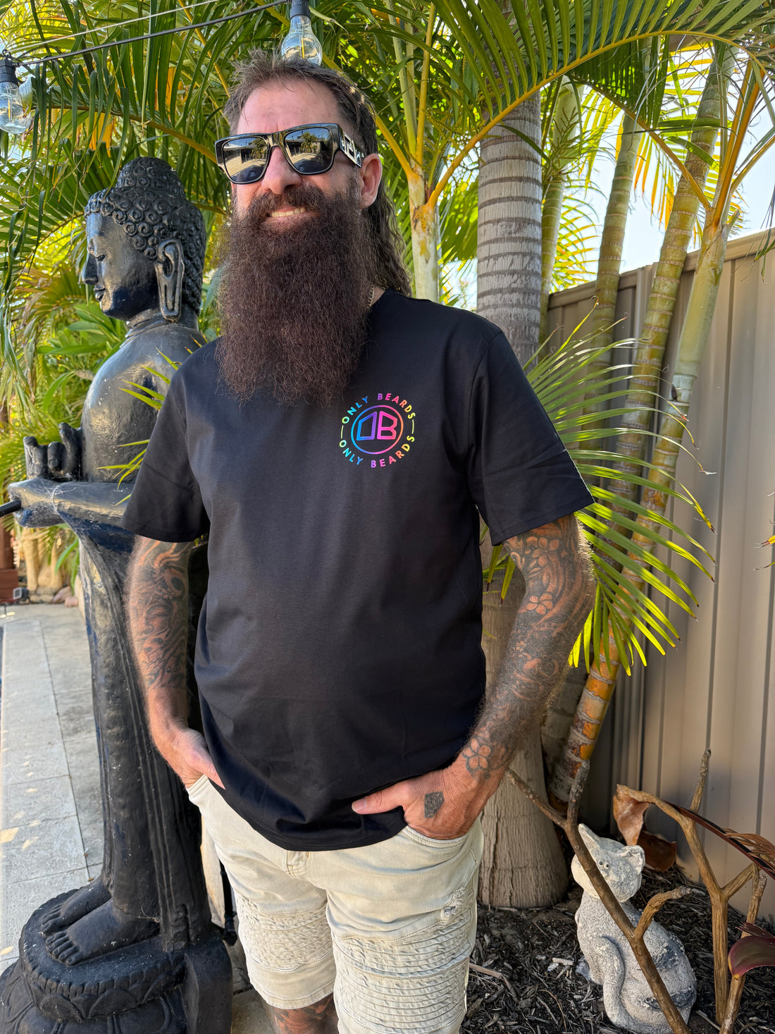 OnlyBeards Round Rainbow - short sleeve tee