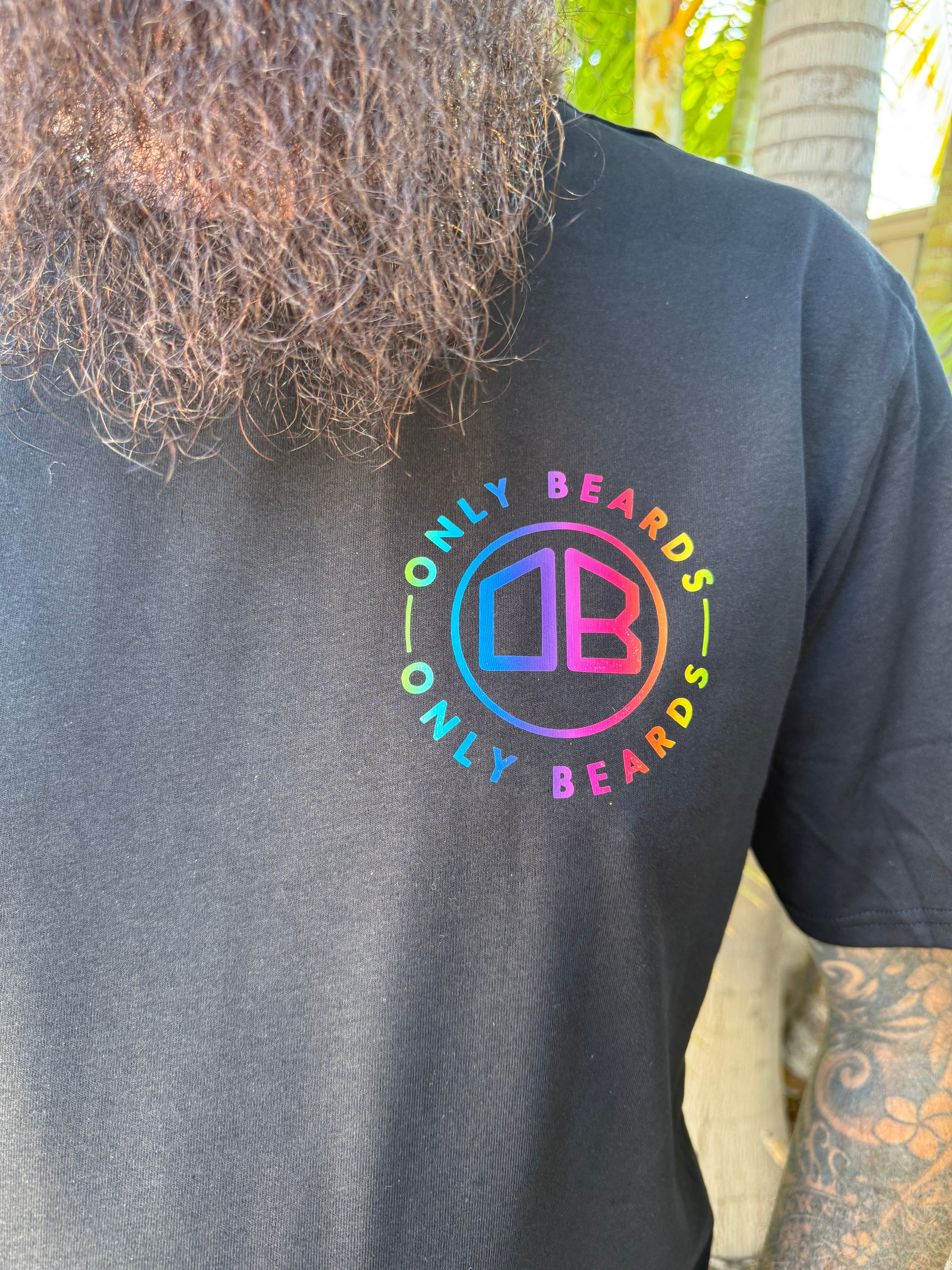 OnlyBeards Round Rainbow - short sleeve tee