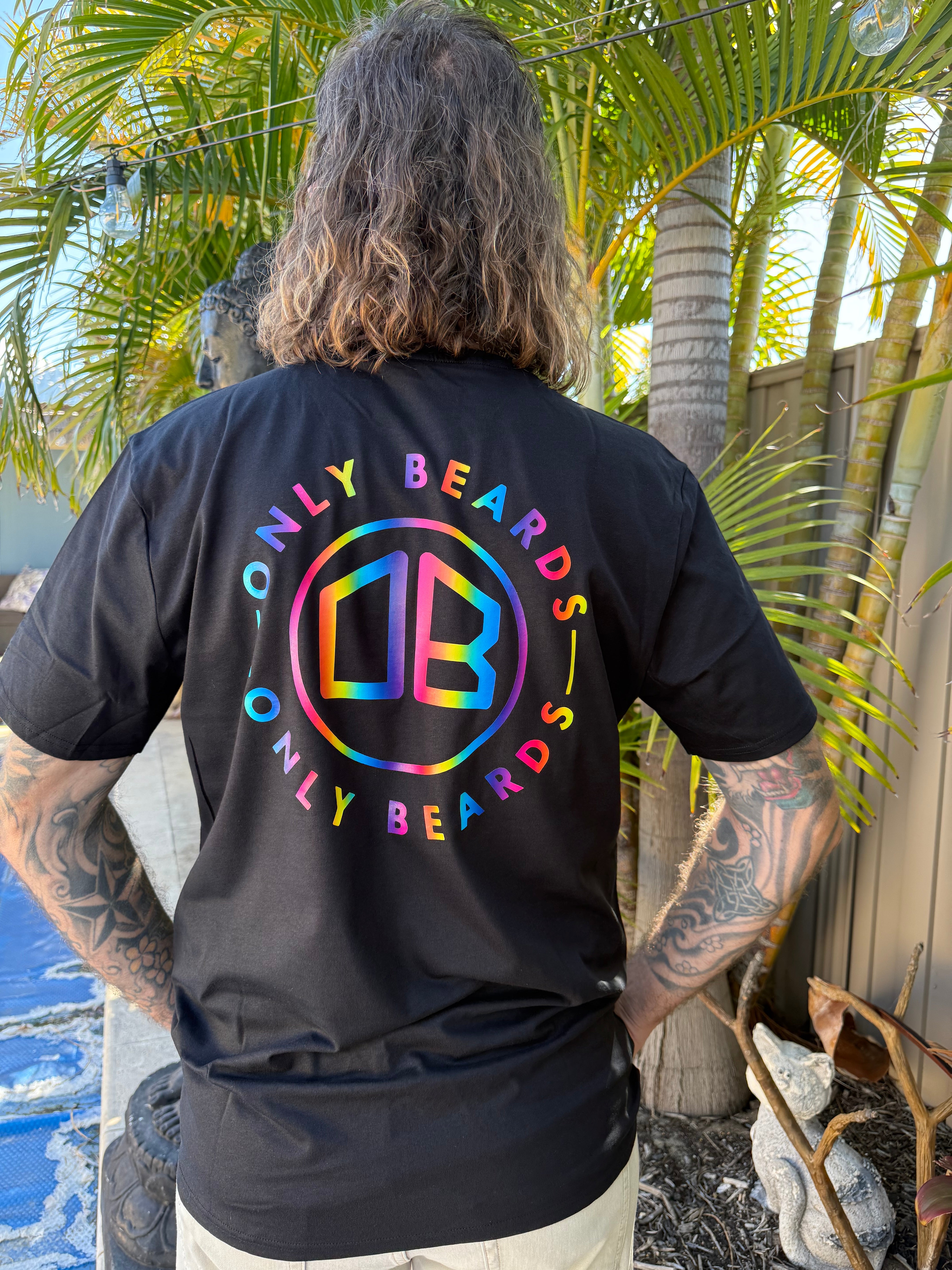OnlyBeards Round Rainbow - short sleeve tee
