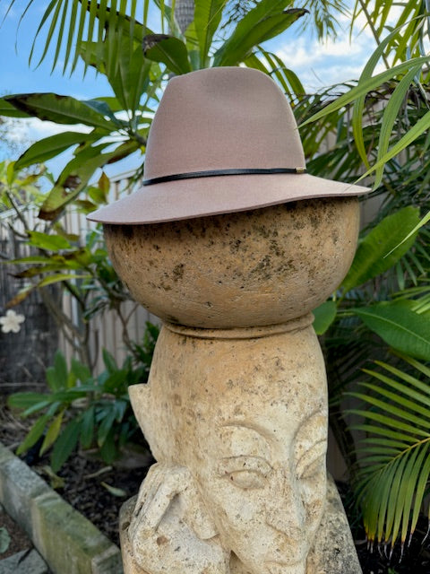 100% Wool Hat Floppy Style - Camel