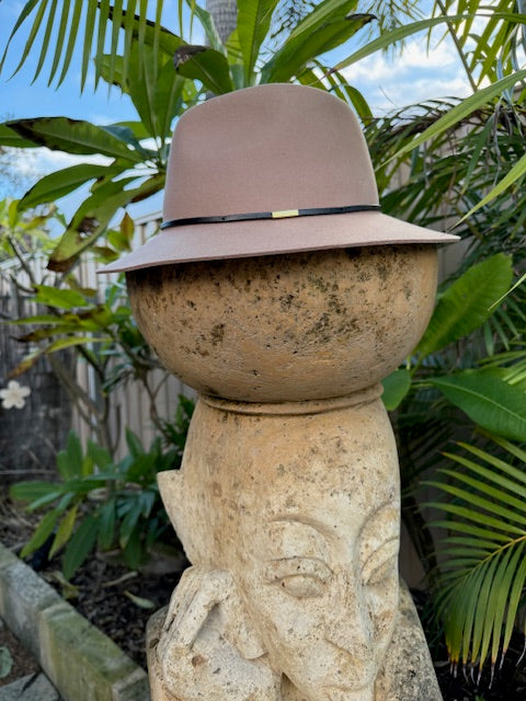 100% Wool Hat Floppy Style - Camel