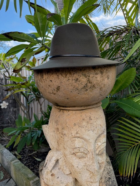 100% Wool Hat Floppy Style - Khaki