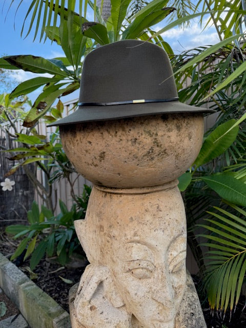 100% Wool Hat Floppy Style - Khaki