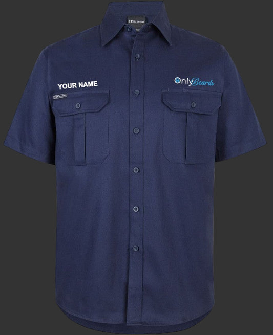 Only Beards - Cotton Drill Work Shirt (short sleeved)