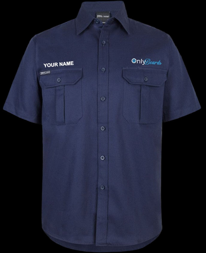 Only Beards - Cotton Drill Work Shirt (short sleeved)
