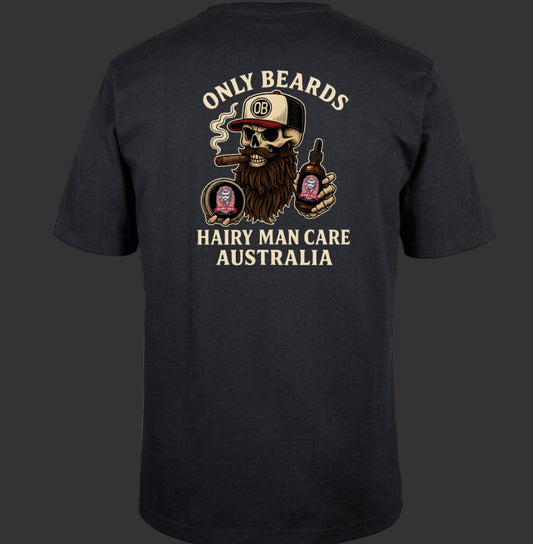 Collab - Hairy Man Care & Only Beards (short sleeved tee)