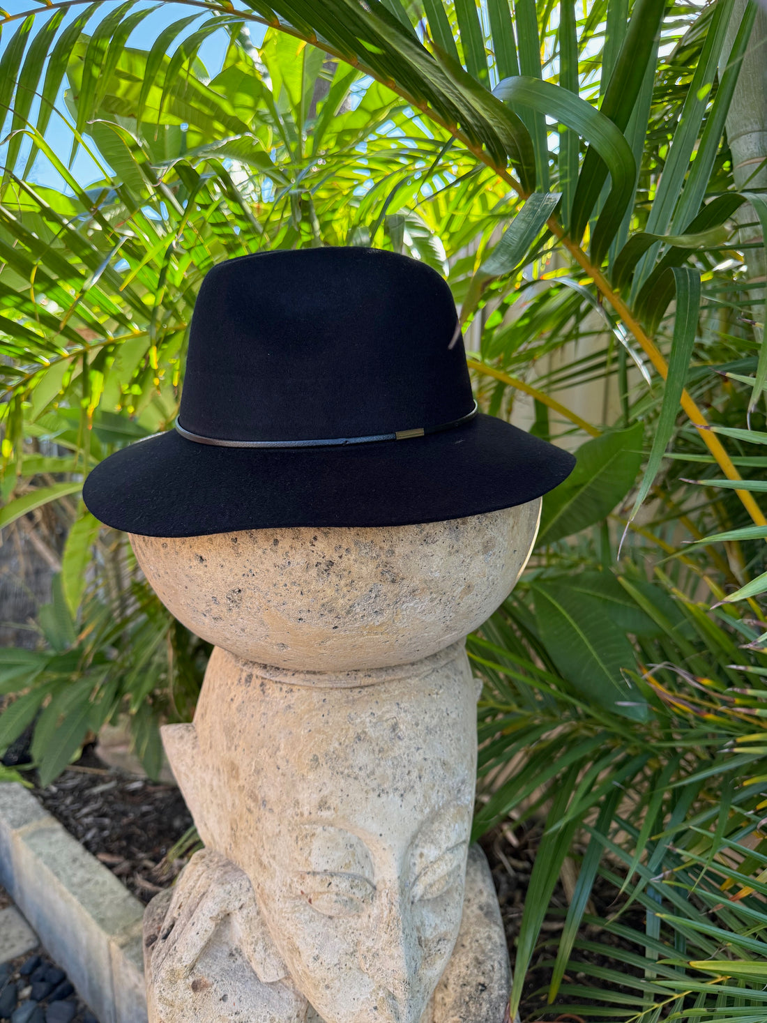 100% Wool Hat Floppy Style - Black