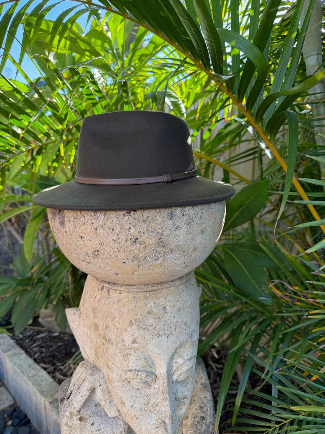 100% Wool Hat - Khaki