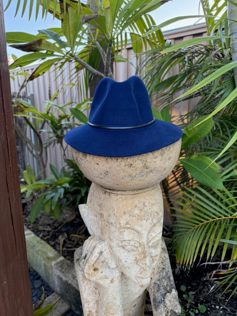 100% Wool Hat Floppy Style - Navy