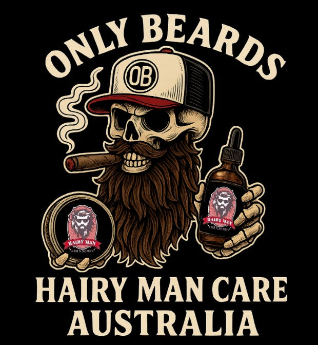 Collab - Hairy Man Care & Only Beards (unisex singlet)