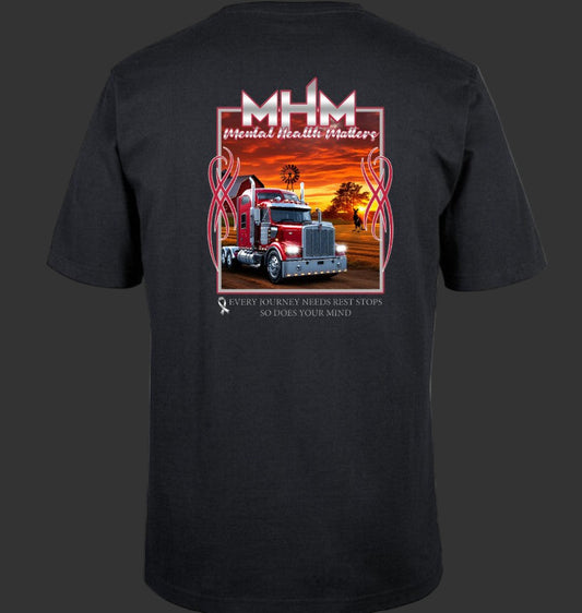 Only Truckies - MHM Mental Health Matter (short sleeve tee)