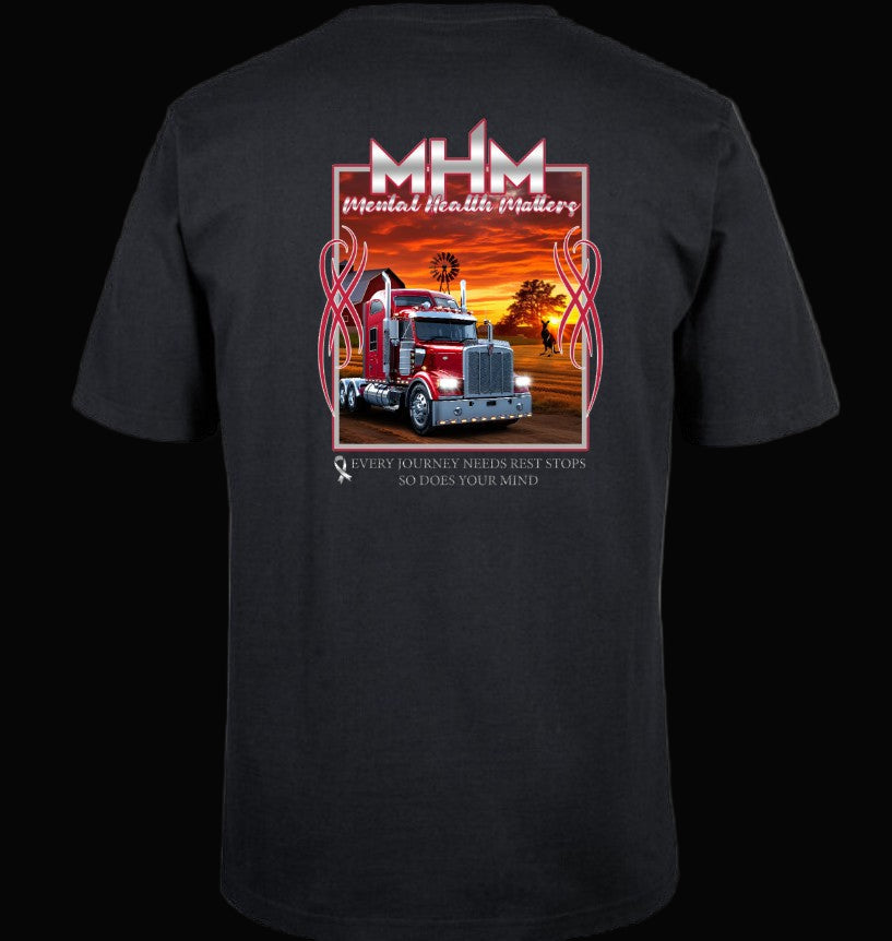 Only Truckies - MHM Mental Health Matter (short sleeve tee)