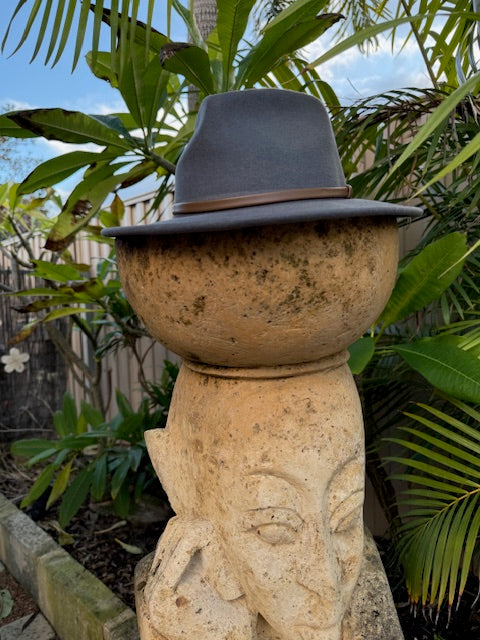 100% Wool Hat - Soft Grey