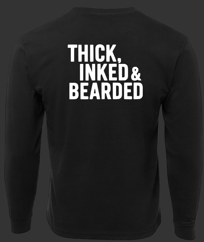 Thick, Inked & Bearded - long sleeve tee