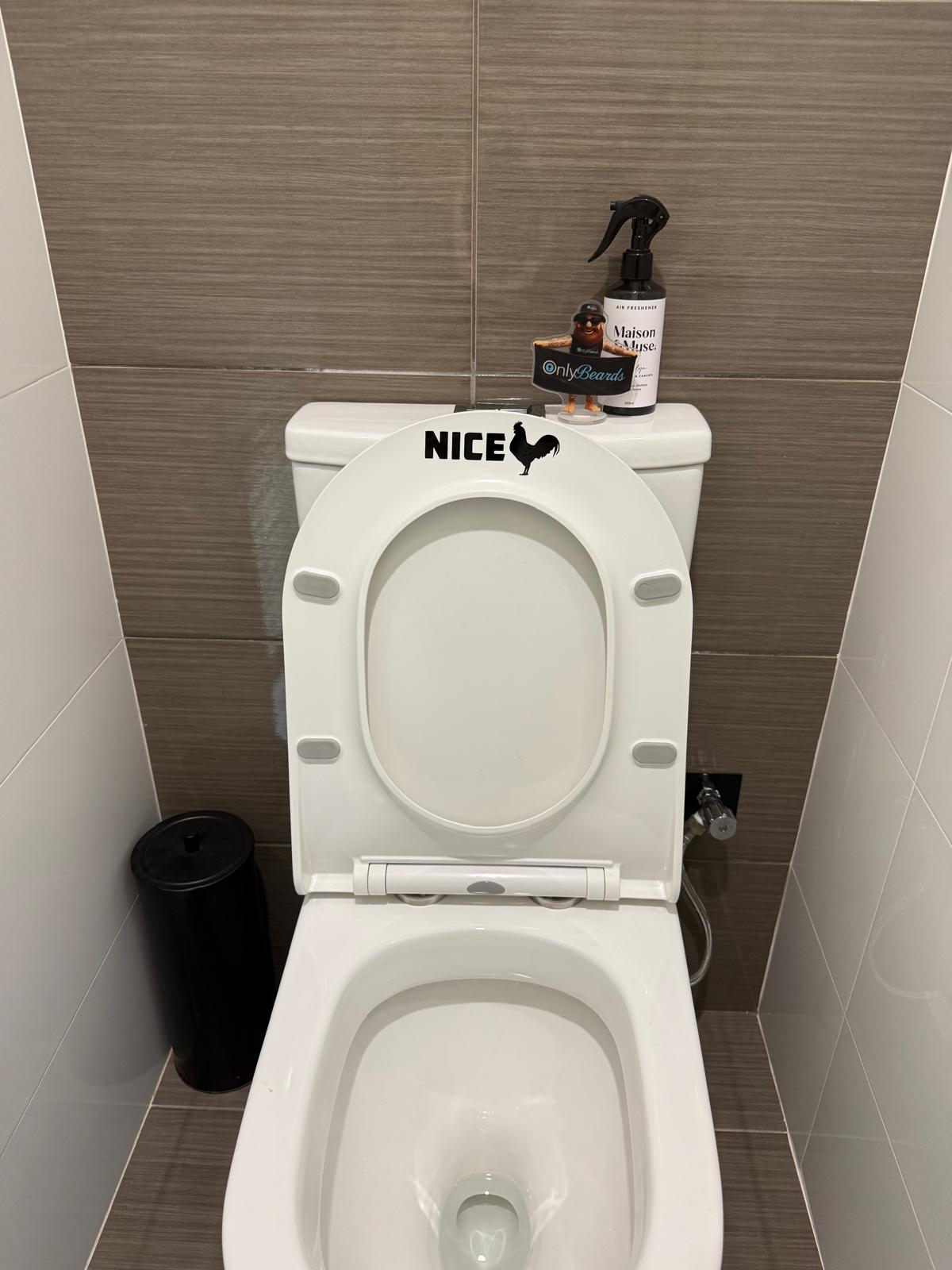 Toilet Sticker - Nice 🐔