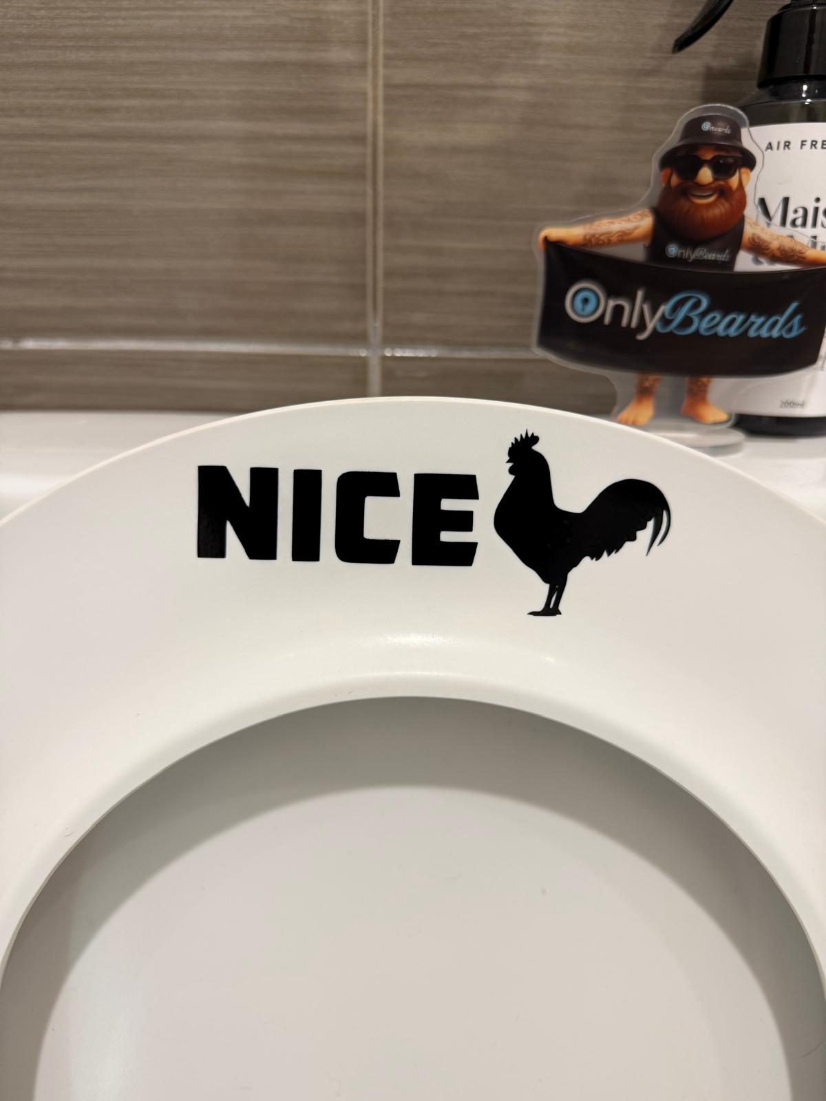 Toilet Sticker - Nice 🐔
