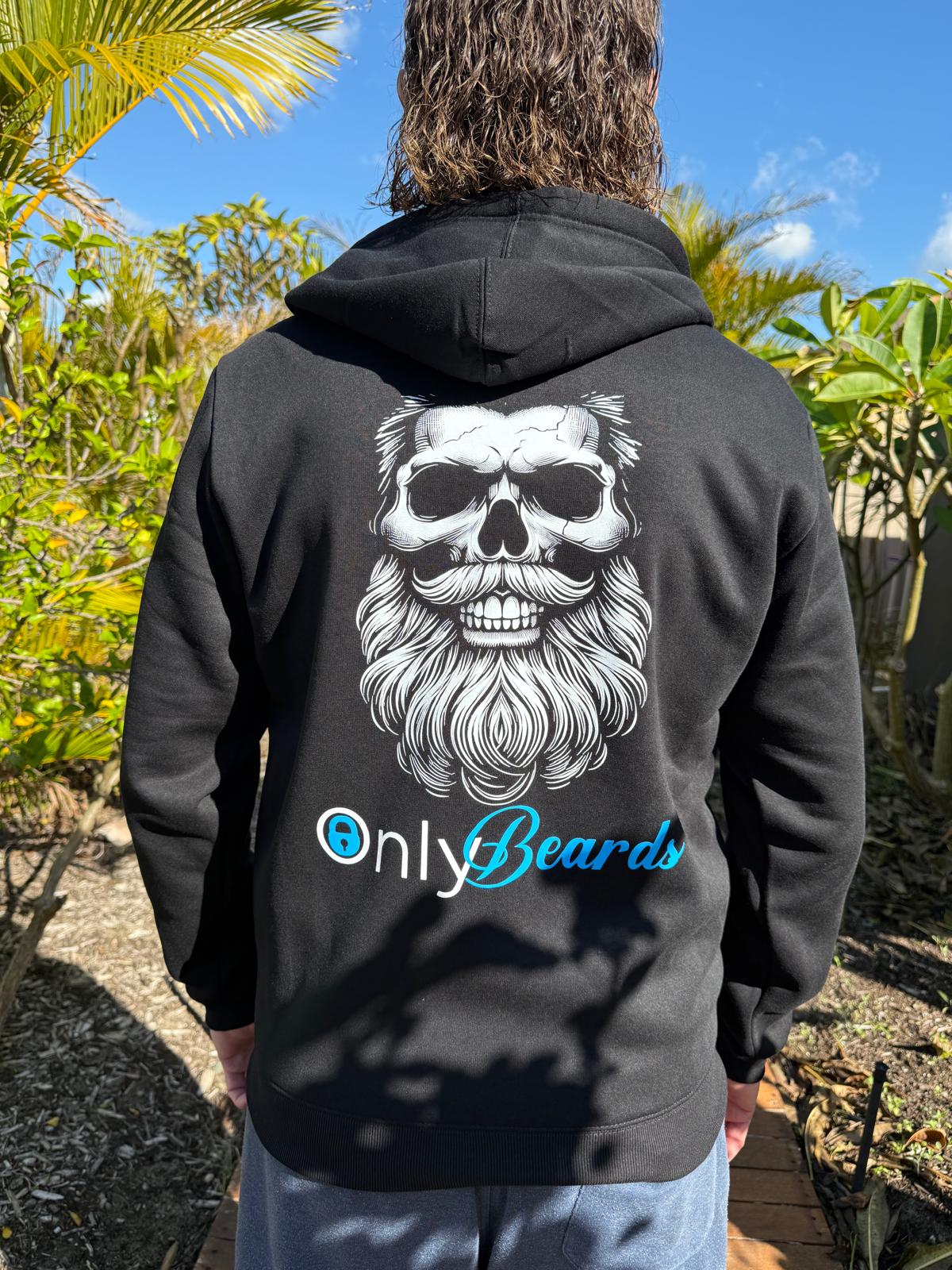 Only Beards - Skull (Zip Up Hoodie)