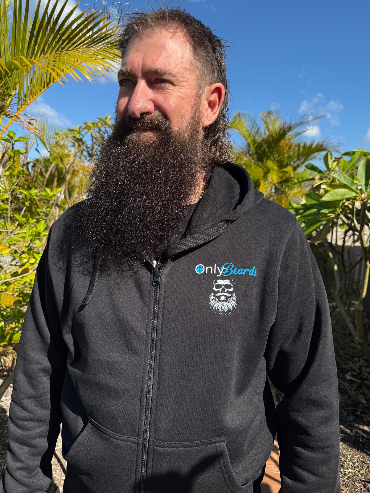 Only Beards - Skull (Zip Up Hoodie)