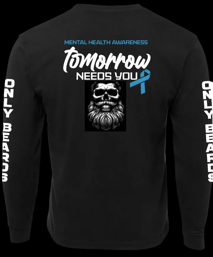 Only Beards Mental Health - long sleeve tee