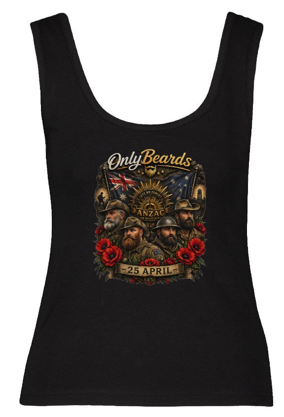 Only Beards - Anzac Tribute (ladies tank)