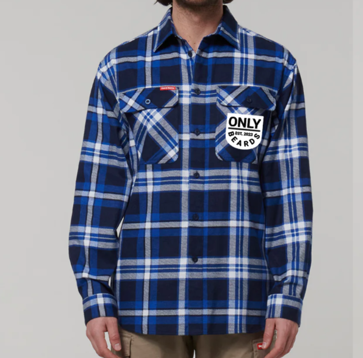 Flanellete Long Sleeve Shirt - Only Beards Oval