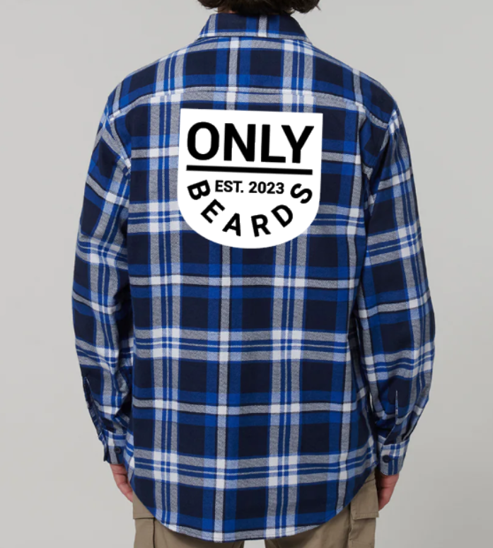 Flanellete Long Sleeve Shirt - Only Beards Oval