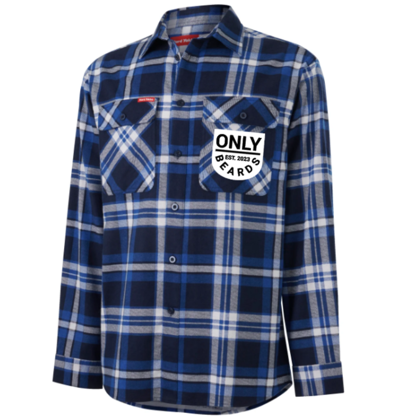 Flanellete Long Sleeve Shirt - Only Beards Oval