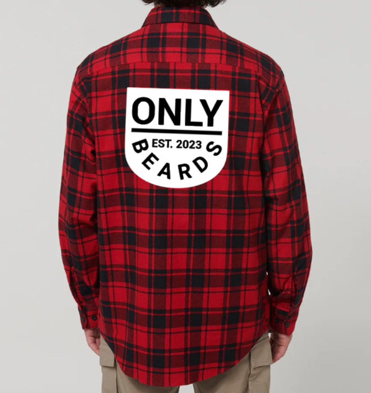 Flanellete Long Sleeve Shirt - Only Beards Oval
