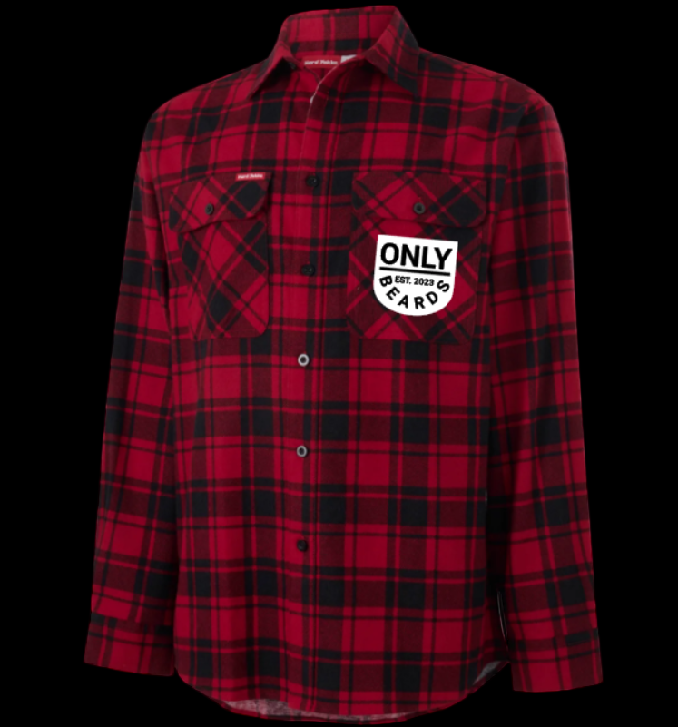 Flanellete Long Sleeve Shirt - Only Beards Oval