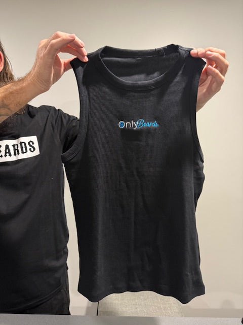 Ladies Ribbed Tank Top - Only Beards (embroidered)