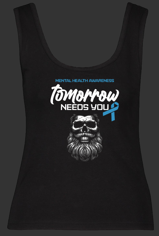 Only Beards Mental Health - ladies singlet