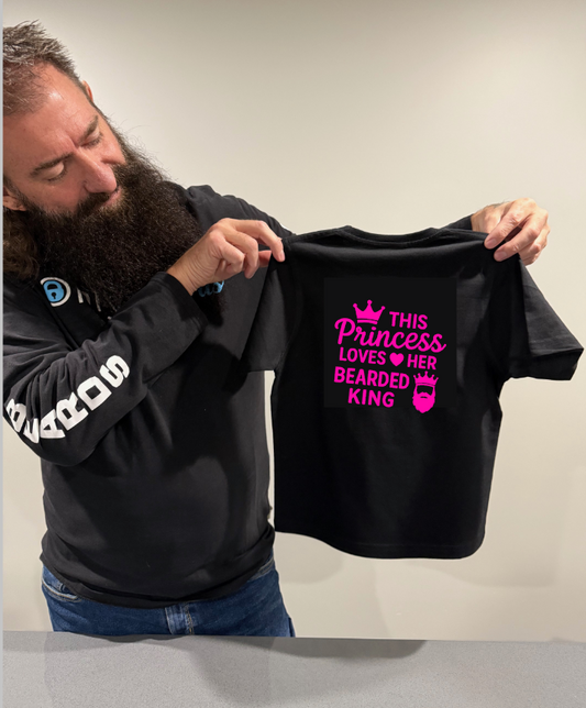 Kids Tee - This Princess loves her Bearded King