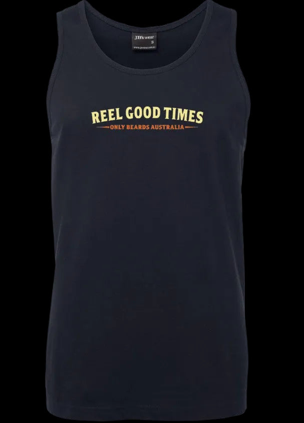 Only Beards - Reel Good Times (unisex singlet)