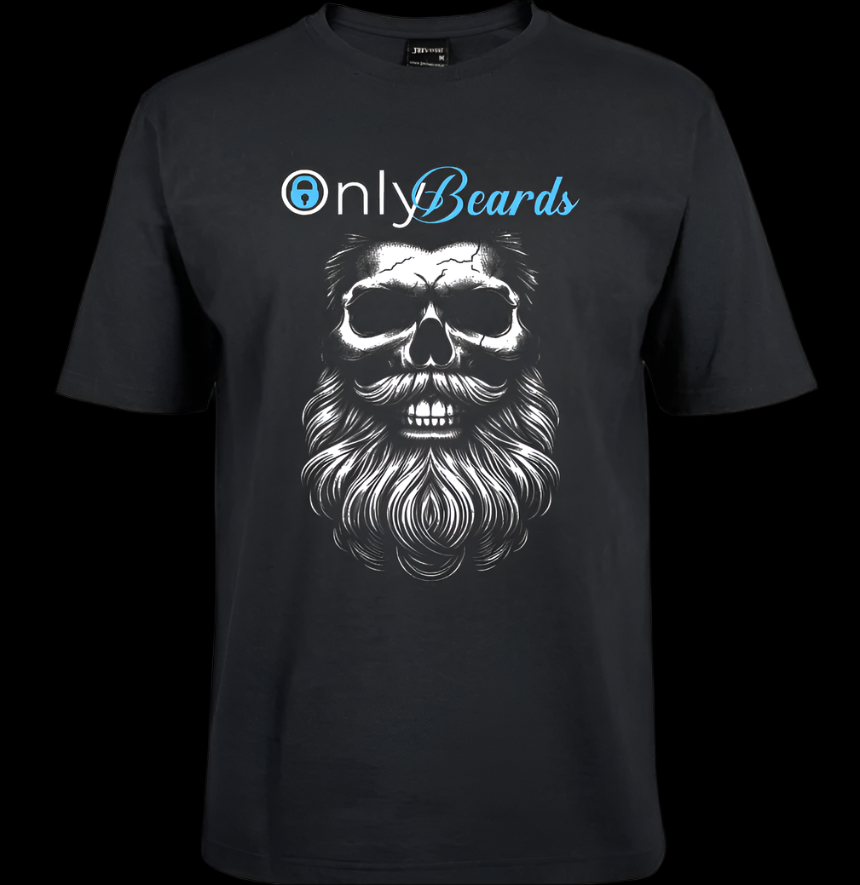 Only Beards Skull - short sleeved tee