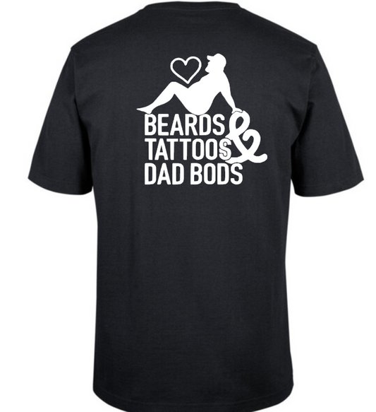 Beards Tattoos & Dad Bods - short sleeve tee