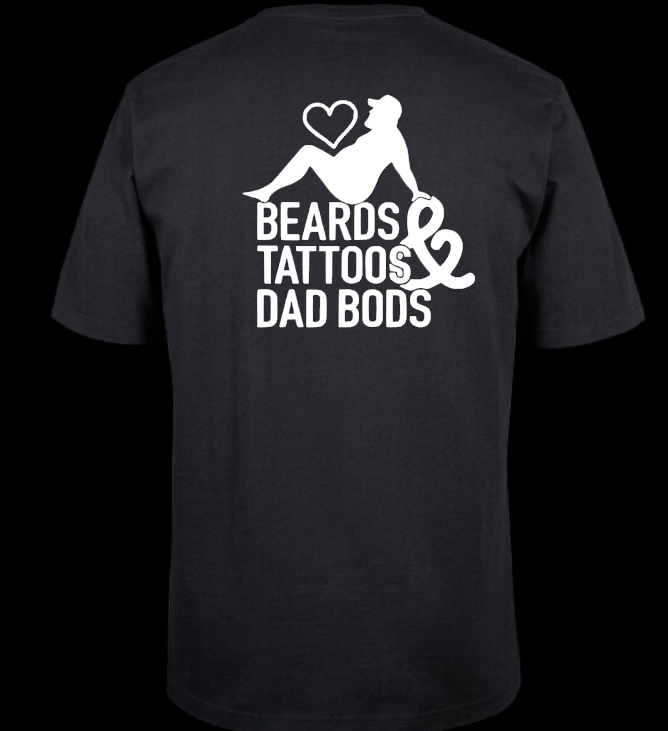 Beards Tattoos & Dad Bods - short sleeve tee